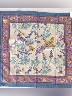 Couleur Nature Paris Bruno Lamy Butterfly Floral Napkins NWT Set of 6